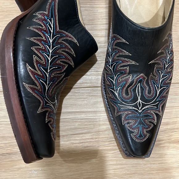 Charlie 1 Horse Womens Size 6 Lucchese Western Mule Boots / Clogs Square Toe - Picture 5 of 16